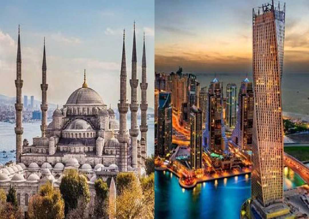 Comparing the cost of traveling to Dubai with other cities - هزینه سفر به دبی